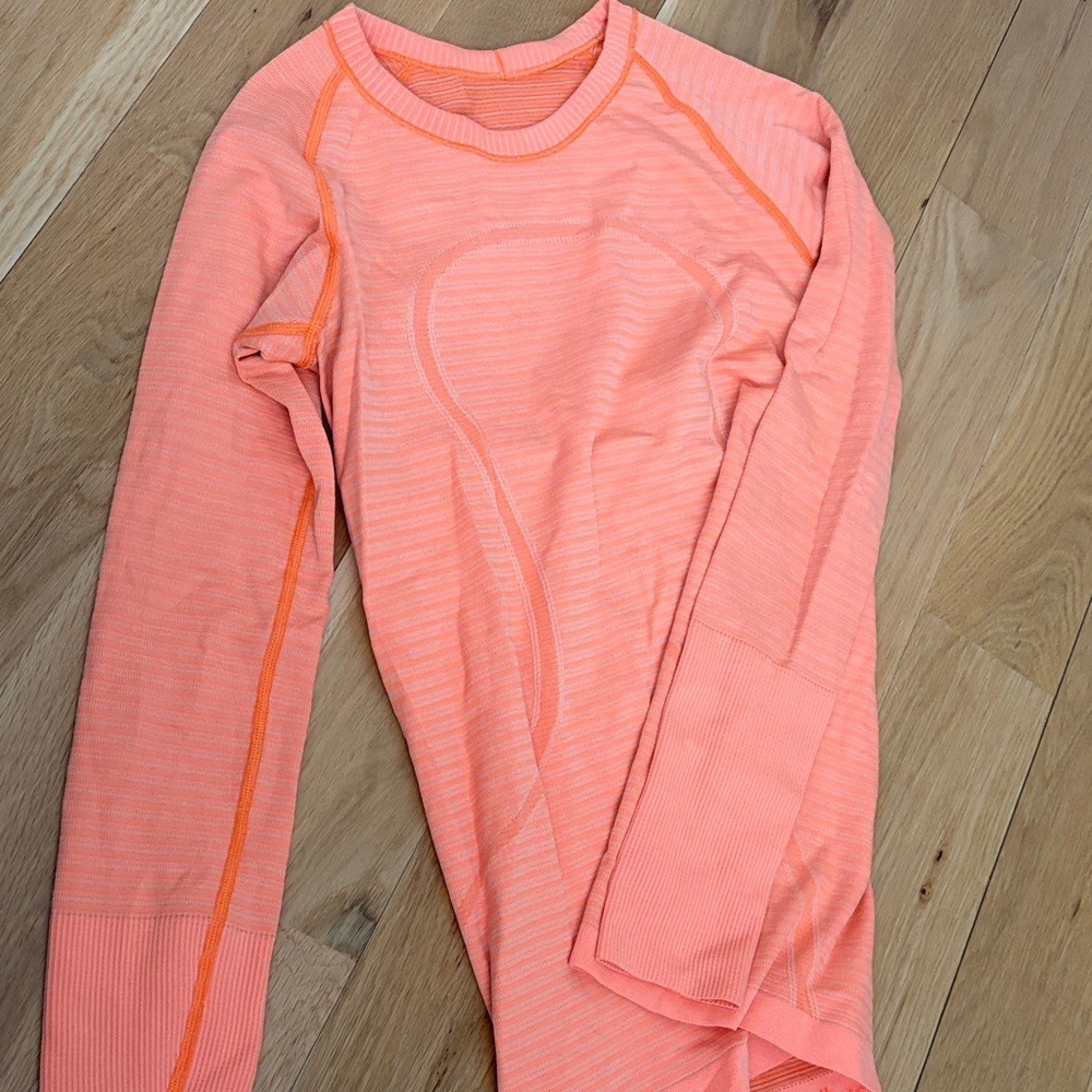 Peach Long Sleeve Athletic Top